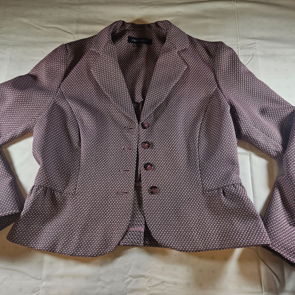 First Lady Vintage Tweed Jacket in Mauve‎